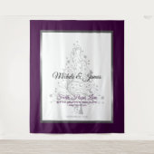 Tenture Mariage d'hiver élégant violet argent (Devant)