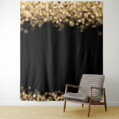 Tenture Mariage d'hiver Photo fond lumière or (En situation)