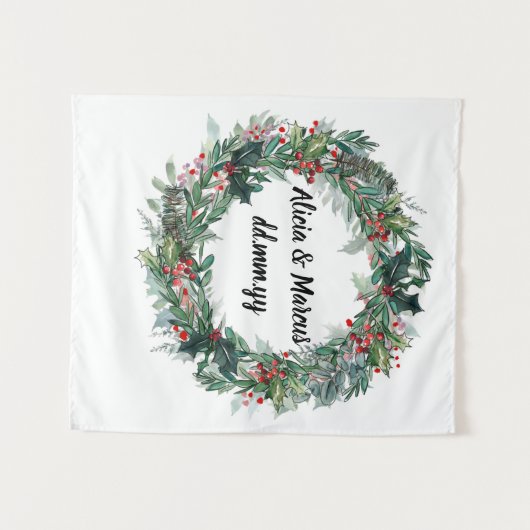 Tenture Mariage d'hiver, Réception Photo Booth (Devant (Horizontal))