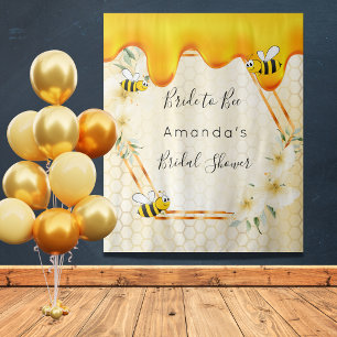 Tenture Mariage douche mariée abeille miel nid abeilles bo