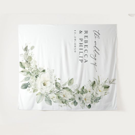 Tenture Mariage Dusty Sage Vert Arrière (Devant (Horizontal))