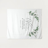 Tenture Mariage élégant de bienvenue eucalyptus botanique  (Devant (Horizontal))