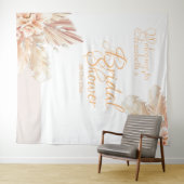 Tenture Mariage élégant floral aquarelle pour la douche de (En situation (horizontale))