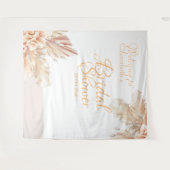 Tenture Mariage élégant floral aquarelle pour la mariée (Devant (Horizontal))