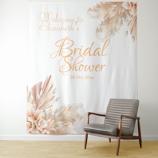 Tenture Mariage élégant floral aquarelle pour la mariée (En situation)