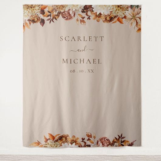 Tenture Mariage Elegant Leaves