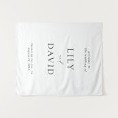 Tenture Mariage Élégant Minimaliste de Bienvenue (Devant (Horizontal))