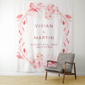 Tenture Mariage Élégant Sans Défaut Fleur de Sakura (En situation)