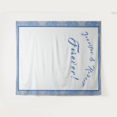 Tenture Mariage en marbre bleu et gris (Devant (Horizontal))