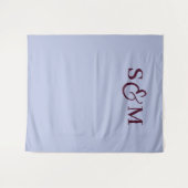 Tenture Mariage esperluette de script de monogramme de per (Devant (Horizontal))