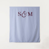 Tenture Mariage esperluette de script de monogramme de per (Devant)