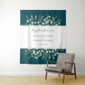 Tenture Mariage Eucalyptus Sarcelle Ensemble Pour Toujours (En situation)