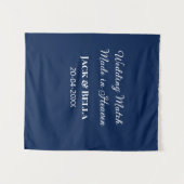 Tenture Mariage fait au ciel favours de mariage bleu  (Devant (Horizontal))