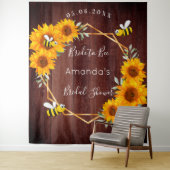 Tenture Mariage Fête Future mariée soleils rustic bois (En situation)