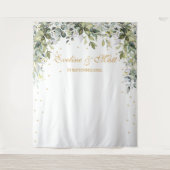 Tenture Mariage feuilles de eucalyptus feuillage verdure B (Devant)