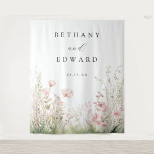 Tenture Mariage Fleur sauvage Delicate