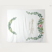 Tenture Mariage Fleurie Exotique Eucalyptus Luxuriant (Devant (Horizontal))