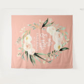 Tenture Mariage floral aquarelle Monsieur et Madame vert e (Devant (Horizontal))