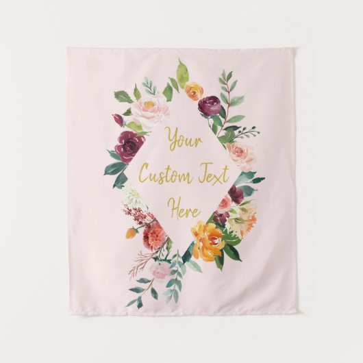 Tenture Mariage floral arrière-plan Réception Photo Booth  (Devant)