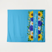 Tenture Mariage Floral bleu ciel d'été (Devant (Horizontal))