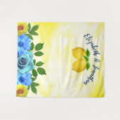 Tenture Mariage floral citron soleil (Devant (Horizontal))