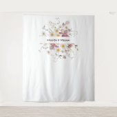 Tenture Mariage Floral Élégant  (Devant)