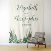 Tenture Mariage Floral Élégant Lys de la Vallée  (En situation)