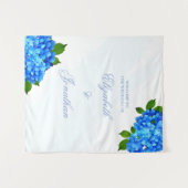 Tenture Mariage Floral Hydrangea Bleu (Devant (Horizontal))