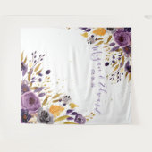 Tenture Mariage floral mauve Cadre de réception (Devant (Horizontal))