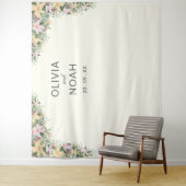 Tenture Mariage floral romantique (En situation)