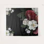 Tenture Mariage floral rose rouge de luxe de fleurs (Devant (Horizontal))