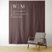 Tenture Mariage Formel simple Brun Beige Chocolat Double (En situation)