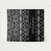 Tenture Mariage gothique au tourbillon noir et blanc (Devant (Horizontal))