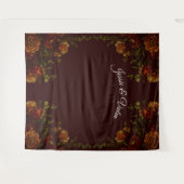 Tenture Mariage gothique automnal rustique orange marron (Devant (Horizontal))