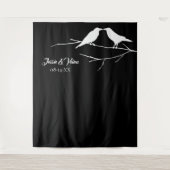 Tenture Mariage gothique de corbeaux (Devant)