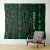 Tenture Mariage gothique vert et noir en spirale (En situation (horizontale))