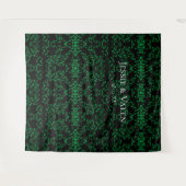Tenture Mariage gothique vert et noir en spirale (Devant (Horizontal))
