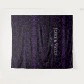 Tenture Mariage gothique violet et noir (Devant (Horizontal))