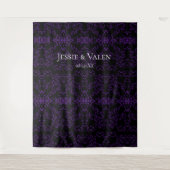 Tenture Mariage gothique violet et noir (Devant)