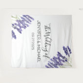 Tenture Mariage Lavender Floral Purple Fleurs (Devant (Horizontal))
