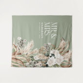 Tenture Mariage M. et Mme pampas herbe moderne élégant (Devant (Horizontal))