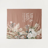 Tenture Mariage M. et Mme pampas herbe moderne élégant Tap (Devant (Horizontal))
