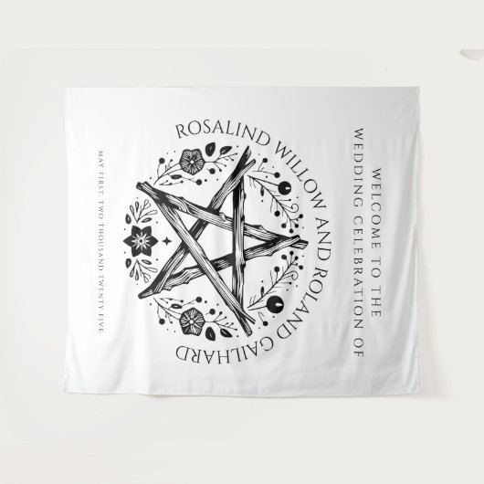 Tenture Mariage Mariage romantique Pagan Wicca (Devant (Horizontal))
