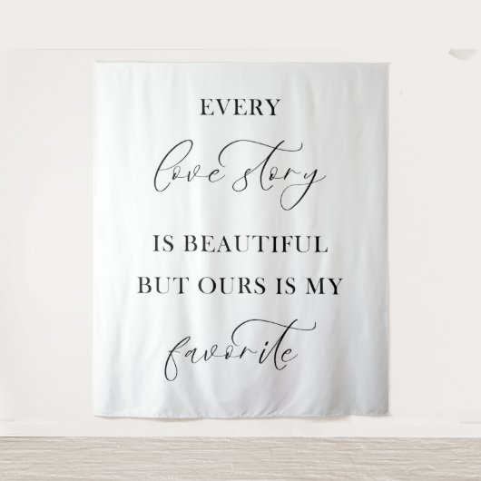 Tenture Mariage Minimaliste – Chic & Simple Élégant (Devant)