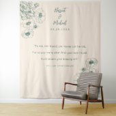 Tenture Mariage minimaliste moderne arrière-plan Citation  (En situation)