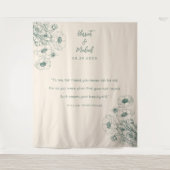 Tenture Mariage minimaliste moderne arrière-plan Citation  (Devant)