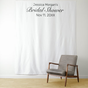 Tenture Mariage Minimaliste Moderne Photo Blanche de Récep