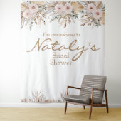 Tenture Mariage moderne floral pampas shower de mariage  (En situation)