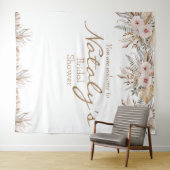 Tenture Mariage moderne floral pampas shower de mariée  (En situation (horizontale))