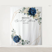 Tenture Mariage naval or blanc ivoire géométrique (Devant)